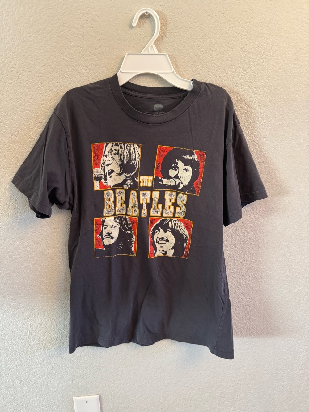 The Beatles Graphic T-Shirt Charcoal Grey Size XS/S